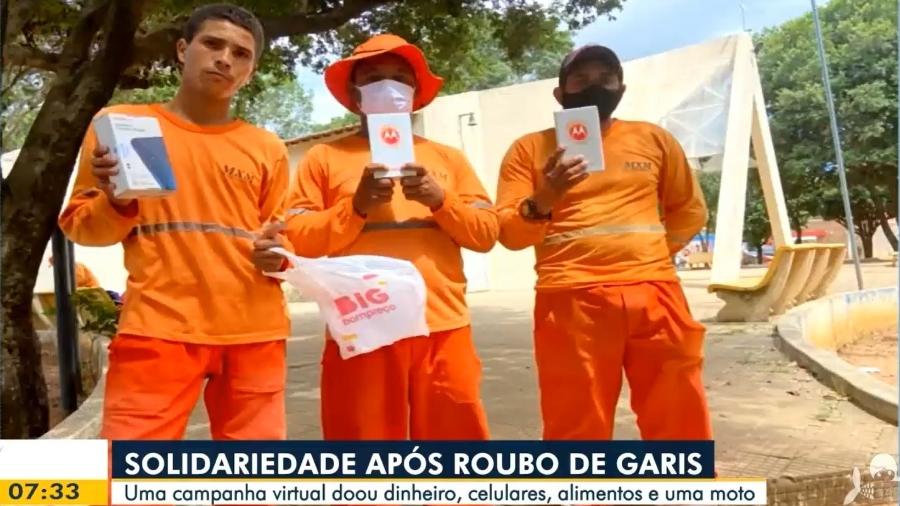 Garis foram assaltados enquanto trabalhavam em uma praça no CE - Reprodução/Globoplay Bom Dia Ceará