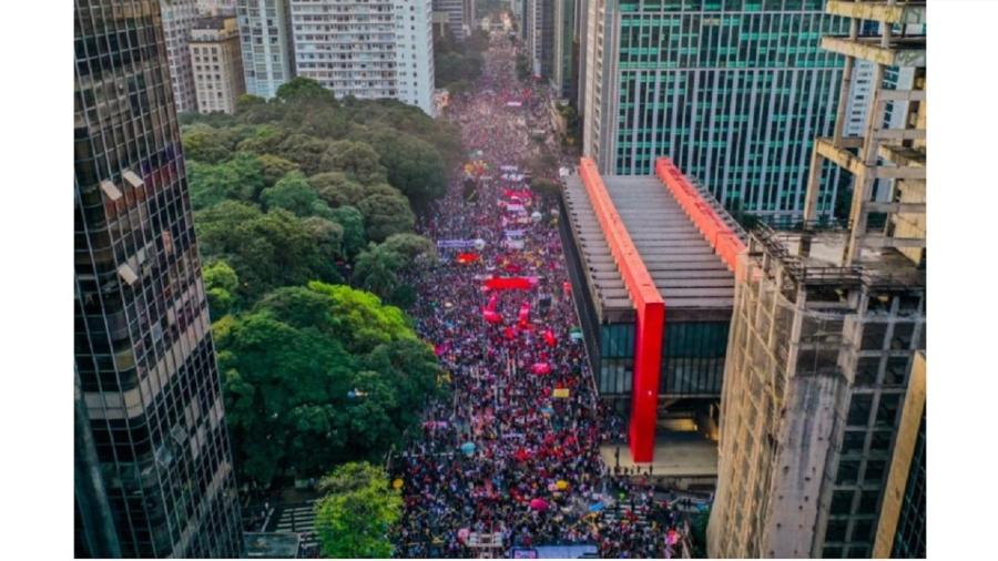 Manifestação na Paulista contra o presidente Jair Bolsonaro no dia 29 de maio - Reprodução/Mídia Ninja