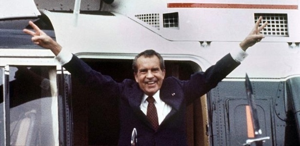 Richard Nixon foi o único presidente americano a renunciar até hoje - picture-alliance/DPA