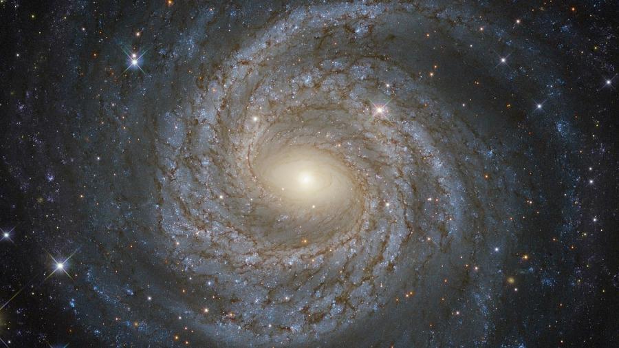 Galáxia espiral em imagem capturada pelo telescópio Hubble - ESA/Hubble & Nasa