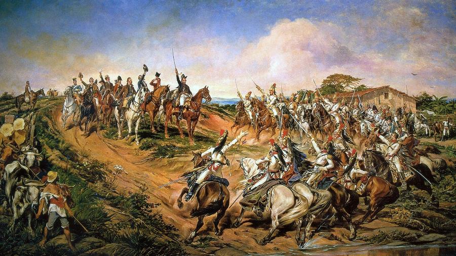 Dom Pedro 1º declarando a Independência do Brasil em 7 de setembro de 1822 - Getty Images