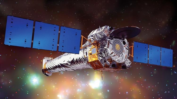 Ilustração do Observatório de raios-X Chandra, telescópio espacial que auxiliou na descoberta do novo objeto Ilustração do Observatório de raios-X Chandra, telescópio espacial que auxiliou na descoberta do novo objeto