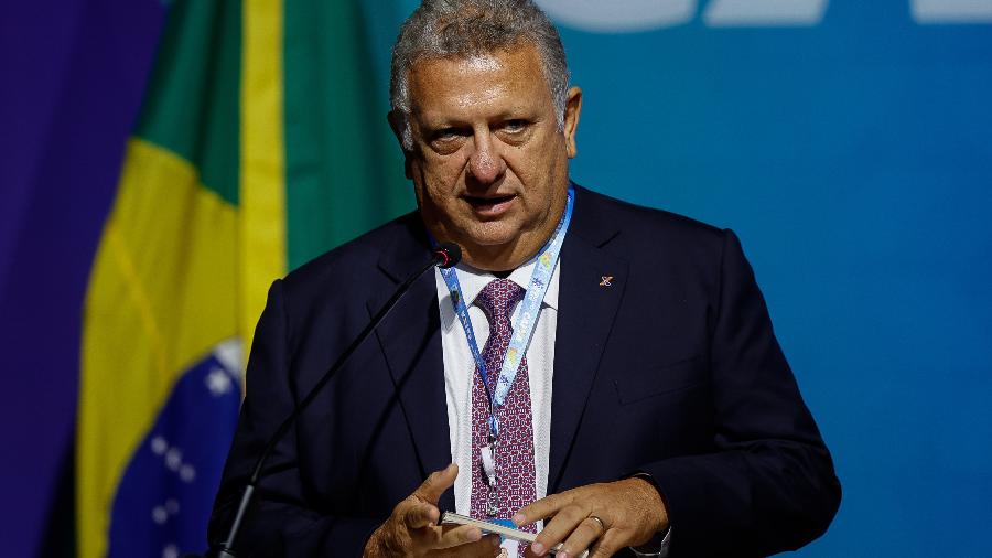 Presidente da Caixa Econômica Federal, Carlos Vieira, durante cerimônia de posse em Brasília