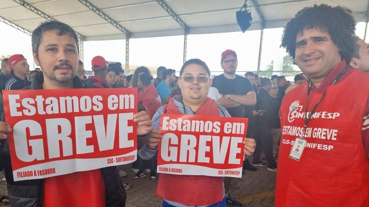 Charbion Moura, Ivan Lopes, Paulo Dourado, funcionários da Unifesp em greve