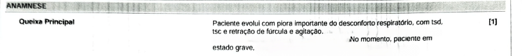 Trecho do prontuário mostra que a criança estava em estado grave ao ser internada na observação