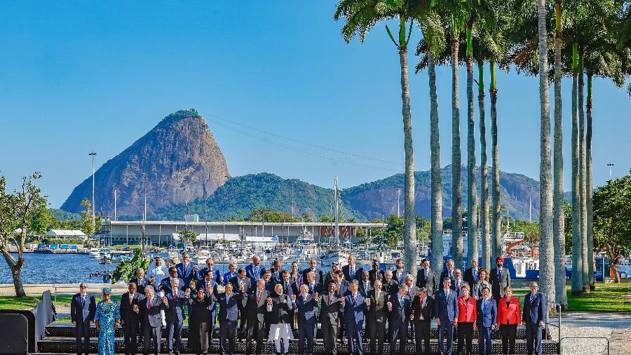 Presidente Lula durante foto oficial da Aliança Global contra a Fome e a Pobreza