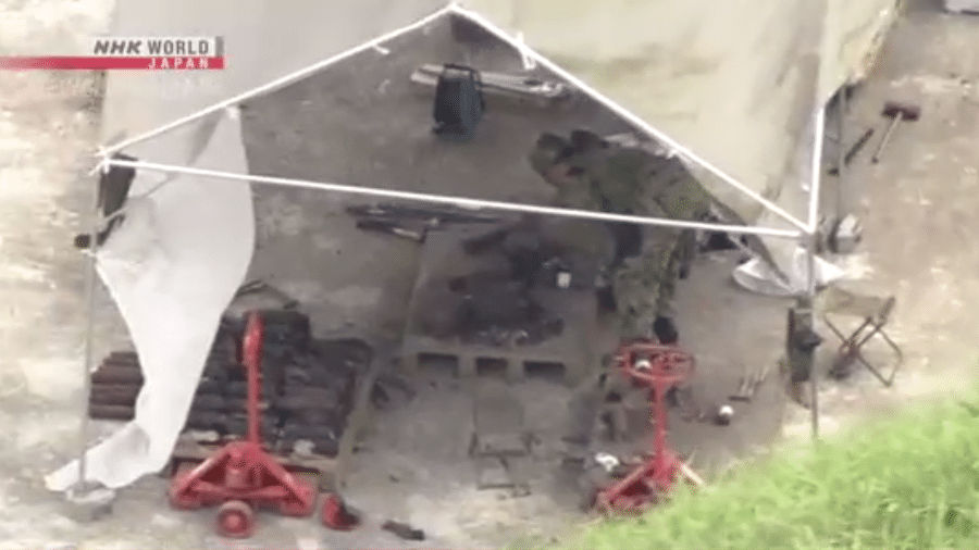 Explosão aconteceu em um depósito de bombas da base aérea - Reprodução/NHK World