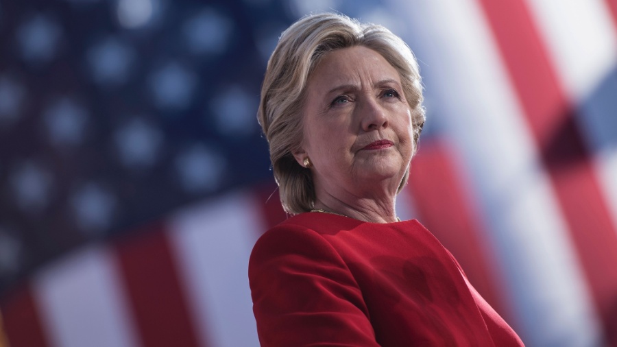 Candidata pelo partido Democrata em 2016, Hillary Clinton participou de comício em Pittsburgh, na Pensilvânia - Brendan Smialowski/AFP