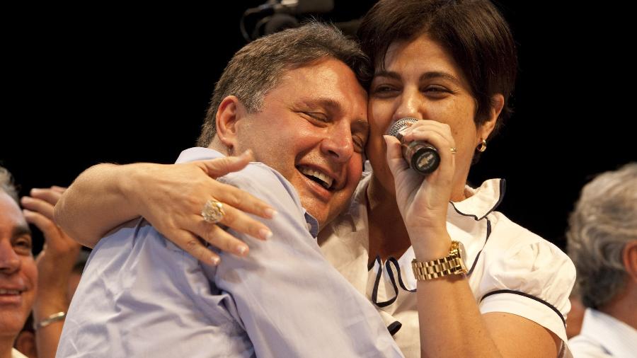 Os ex-governadores do Rio Anthony Garotinho e Rosinha Matheus - Rafael Andrade/Folha Imagem