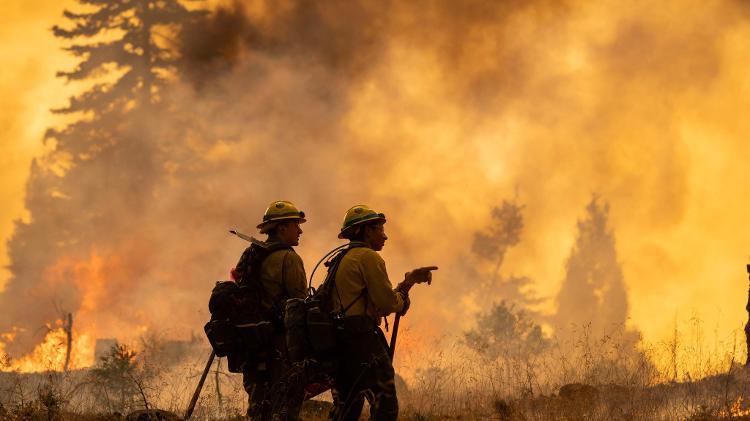 Incêndio em Park Fire, na Califórnia (EUA)