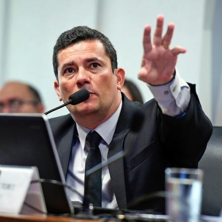 27.mar.2019 - O ministro Sergio Moro em audiência na CCJ do Senado - Edilson Rodrigues/Agência Senado