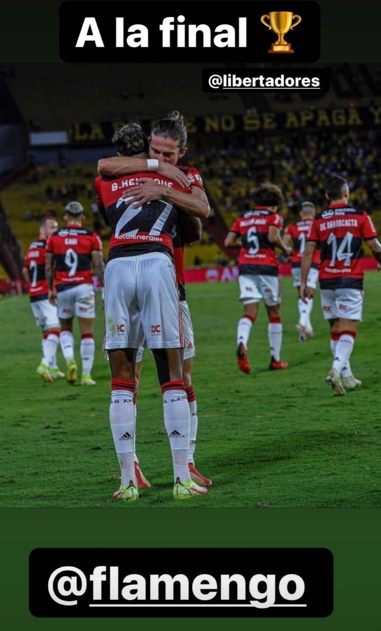 Arturo Vidal faz stories para o Flamengo