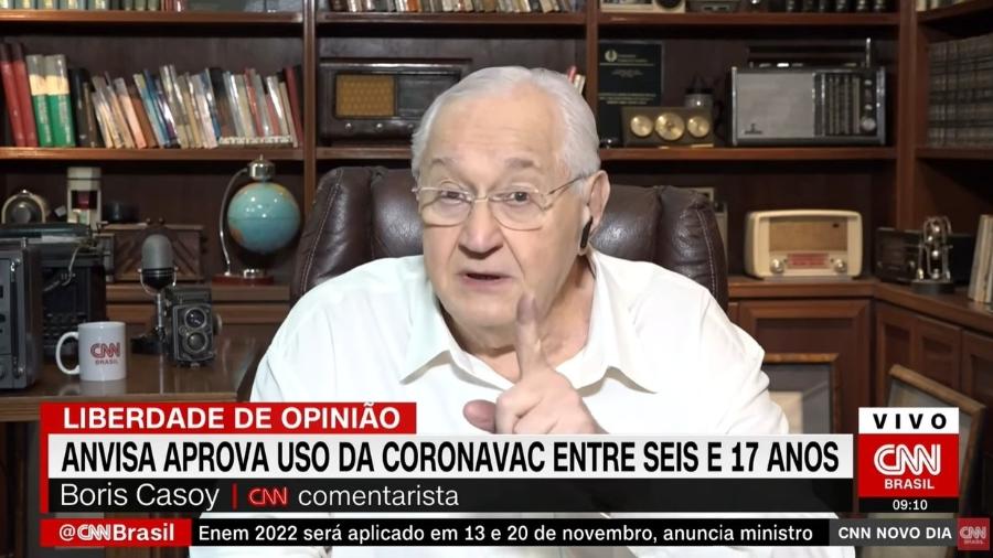 Boris Casoy criticou o ministro Marcelo Queiroga na CNN Brasil e disse: "O senhor tem um encontro marcado com Satanás" - Reprodução