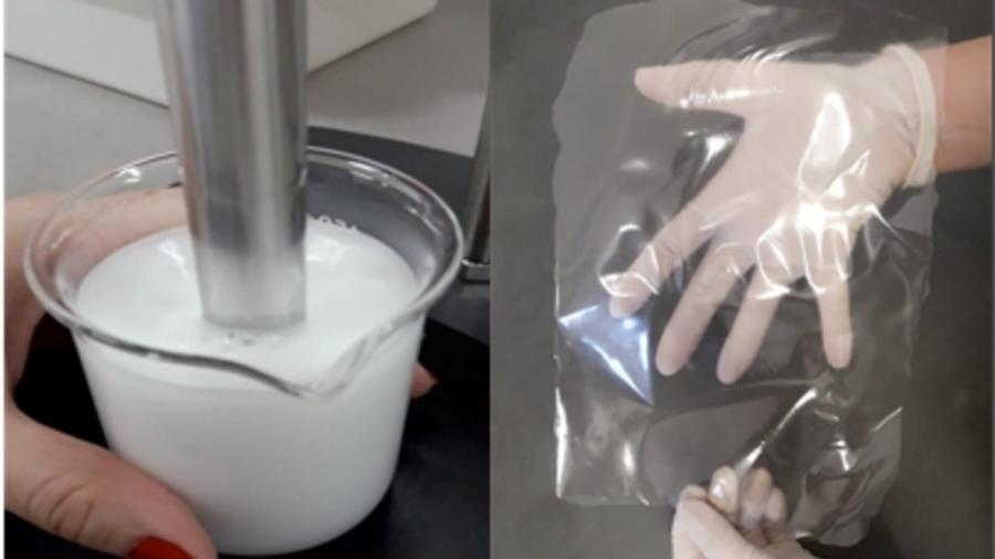 Destinado à embalagem de alimentos, material foi produzido por pesquisadores da Unesp a partir de gelatina, argila e nanoemulsão de óleo essencial de pimenta preta - Agência Fapesp