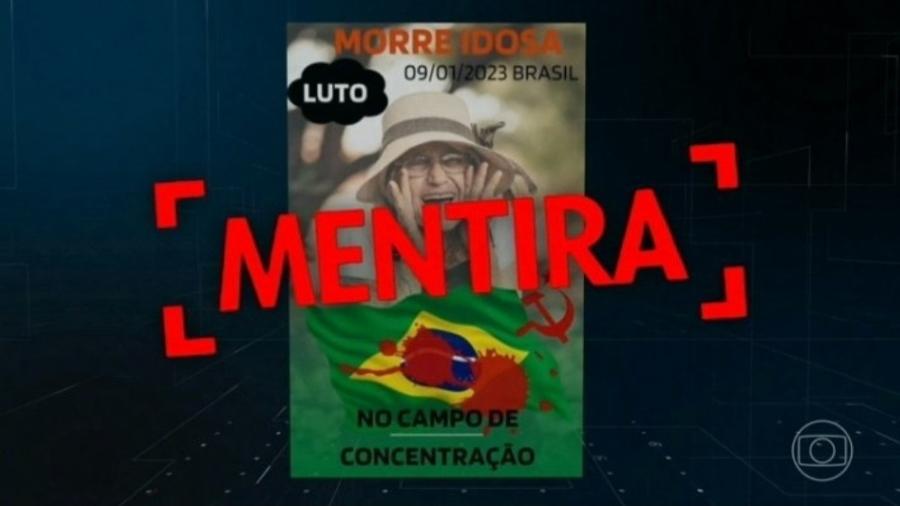 Jornal Nacional desmente notícias falsas divulgadas em redes sociais sobre as prisões em Brasília - Reprodução 