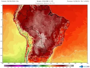 Calor de 45ºC, fogo e seca: previsão aponta que tudo vai piorar essa semana