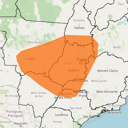 Alerta do InMet para quarta, 13