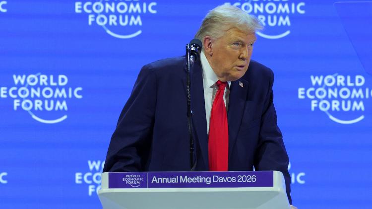 21.jan.2026 - Donald Trump pede 'negociações imediatas' pela Groenlândia em Davos
