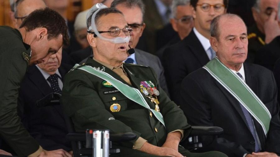 11.jan.2019 - General Eduardo Villas Bôas discursa em sua despedida do comando do Exército - 11.jan.2019 - General Eduardo Villas Bôas discursa em sua despedida do comando do Exército
