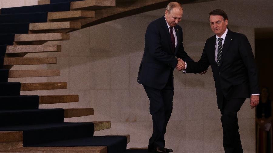 Bolsonaro e Putin posam juntos na reunião dos Brics - Pedro Ladeira/Folhapress