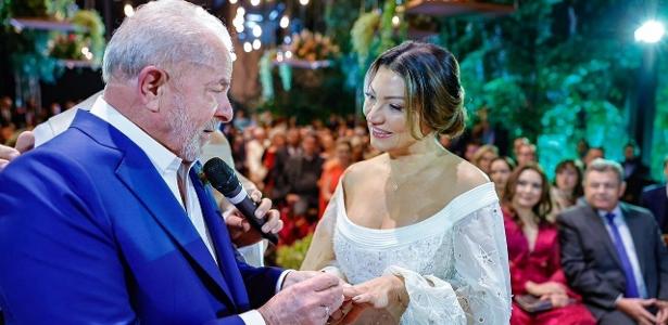 Foto oficial do casamento de Lula e Janja