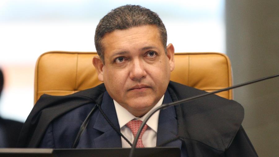 3.nov.2021 - O ministro Nunes Marques durante a sessão plenária do STF - Nelson Jr./SCO/STF