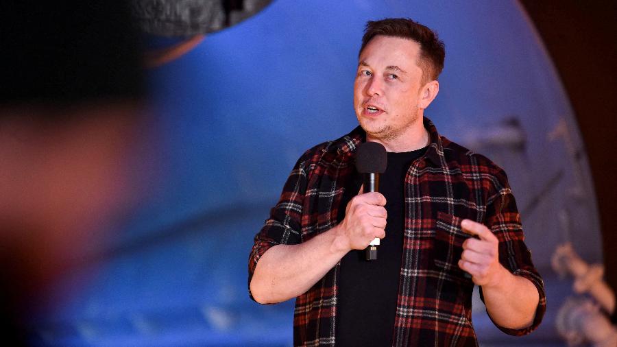 Elon Musk, cofundador da Tesla, durante apresentação da The Boring Company, em dezembro de 2018 - Robyn Beck/Reuters
