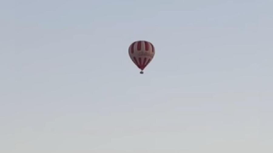 Homem caiu da cesta do balão cerca de 10 minutos após decolagem, segundo canal de TV