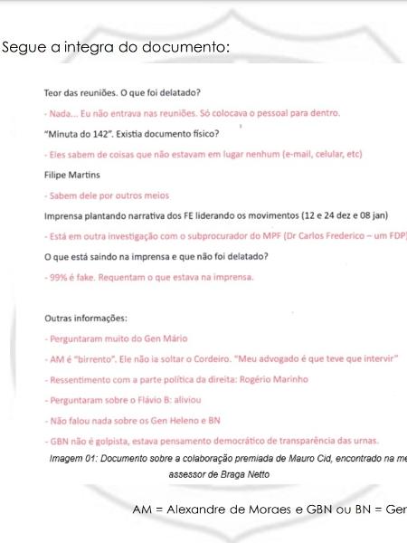 Documento na mesa de assessor de Braga Netto levanta suspeita sobre vazamento de delação de Cid