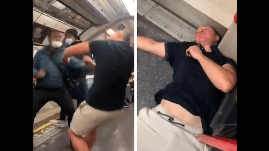 Billy Steele ficou desacordado no metrô de Londres após levar um soco - Reprodução