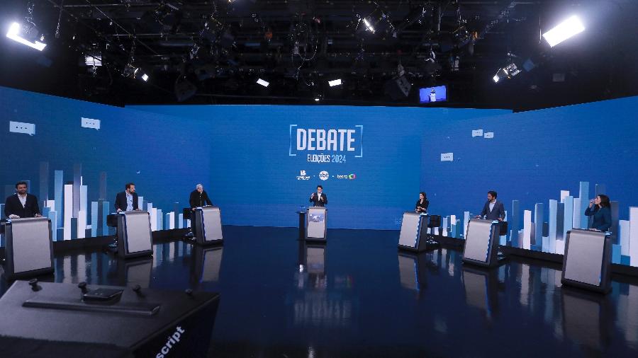 Debate no SBT News a Prefeitura de São Paulo - Reprodução/Lourival Ribeiro e Rogerio Pallatta/SBT