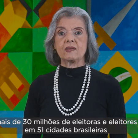 Pronunciamento Cármen Lúcia - 26.out.2024 - Reprodução/TSE