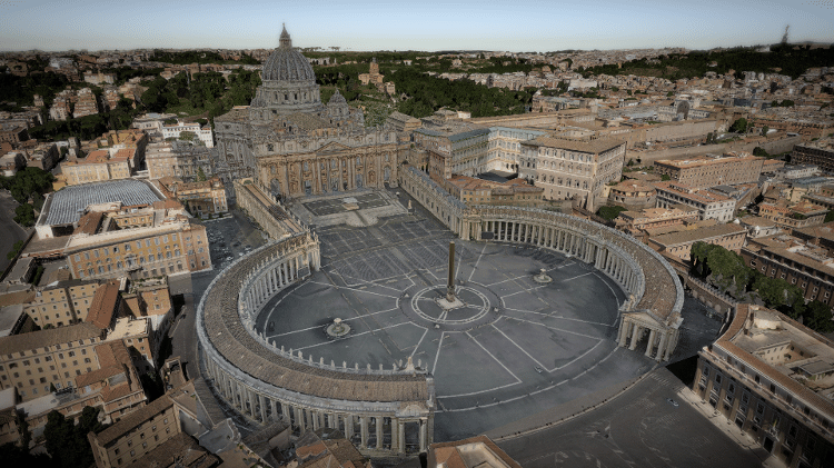 Imagem feita por inteligência artificial da Basílica de São Pedro