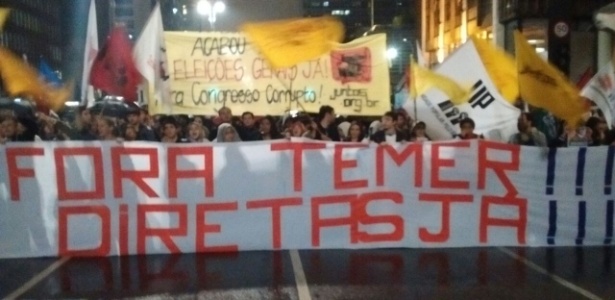 Após divulgação de acusações contra Temer, manifestantes pedem eleições diretas já para presidente - UOL