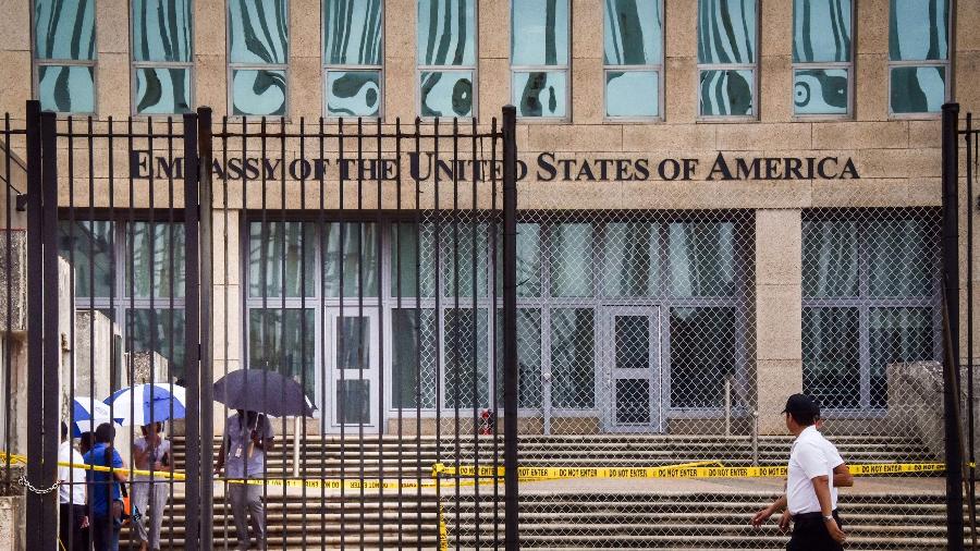 29.set.2017 - Embaixada dos Estados Unidos em Havana, Cuba - Adalberto Roque/AFP