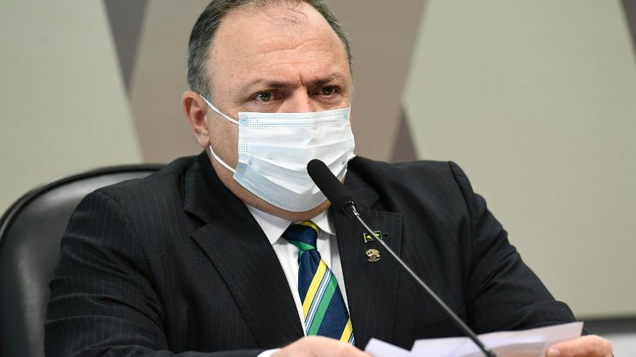 Ex-ministro da Saúde Eduardo Pazuello em depoimento à CPI da Covid, no Senado - Jefferson Rudy/Agência Senado