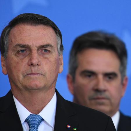 12.ago.2021 - O presidente Jair Bolsonaro, acompanhado do ministro da Casa Civil, Ciro Nogueira, no Planalto - MATEUS BONOMI/AGIF - AGÊNCIA DE FOTOGRAFIA/ESTADÃO CONTEÚDO