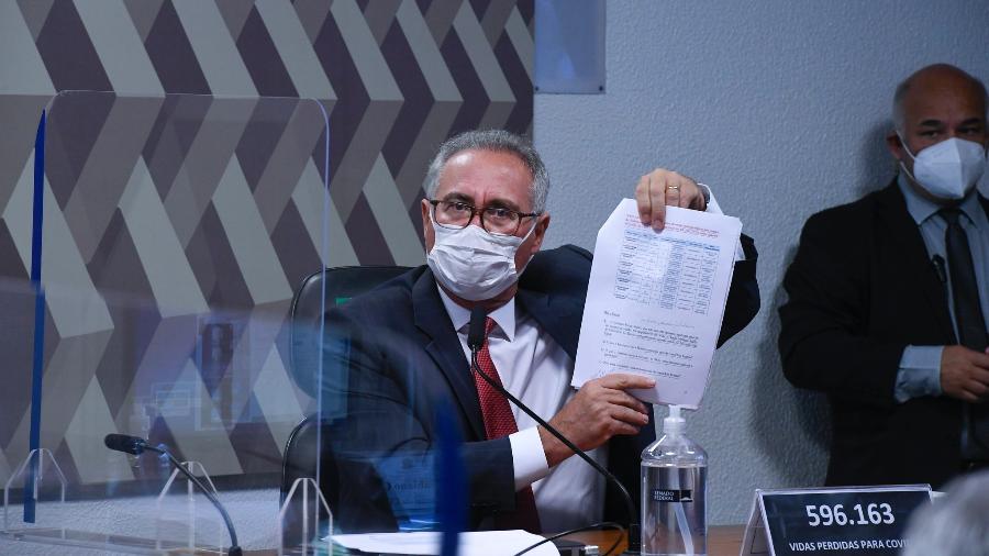 Senador Renan Calheiros (MDB-AL), relator da CPI da Covid, diz que pedirá o indiciamento do presidente Jair Bolsonaro (sem partido) por 11 crimes - Edilson Rodrigues/Agência Senado
