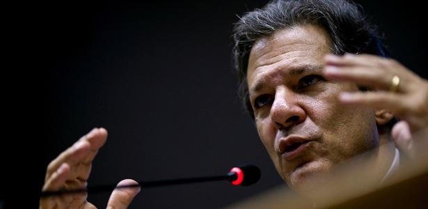 Fernando Haddad em coletiva de imprensa em Brasília