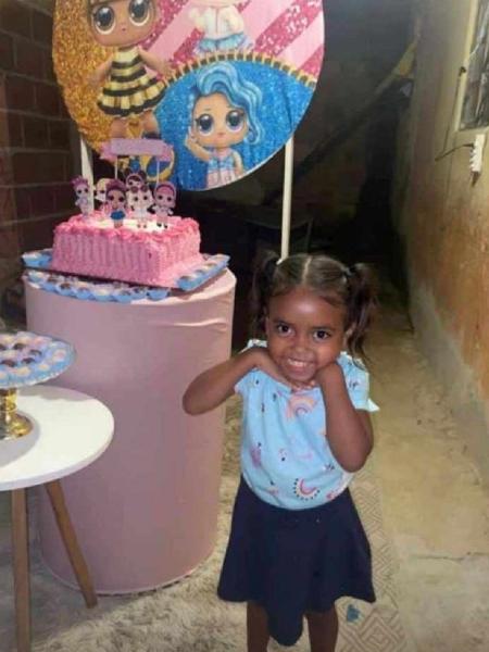 Kemilly Hadassa Silva, de 4 anos, sumiu na comunidade Beira Rio, no distrito de Cabuçu, em Nova Iguaçu (RJ) - Reprodução/Redes sociais