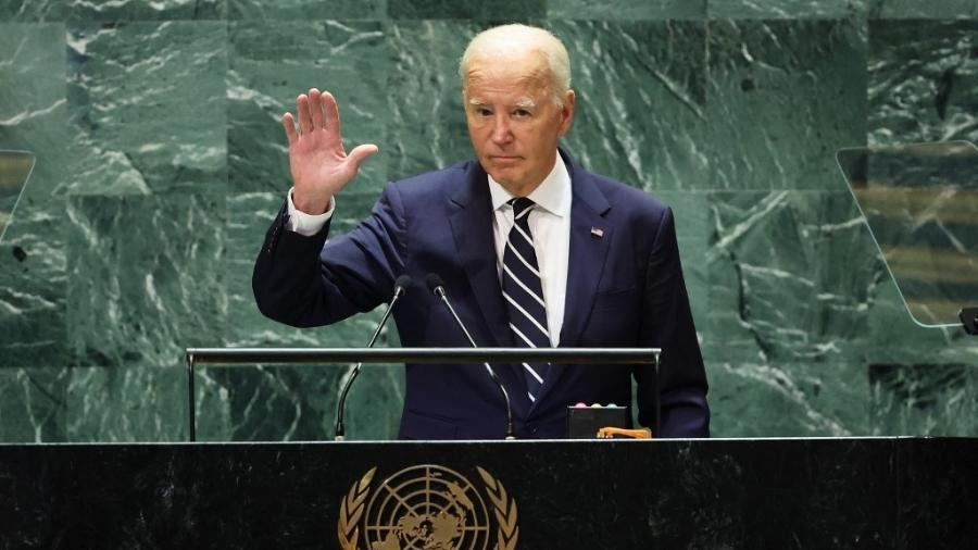 Joe Biden em discurso da Assembleia Geral da ONU - Getty Images via AFP