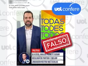 Boulos não disse que vai adotar linguagem neutra em escolas se eleito