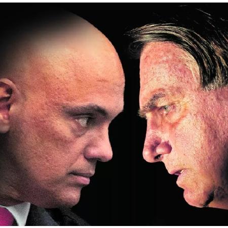 Alexandre de Moraes e Jair Bolsonaro frente a frente