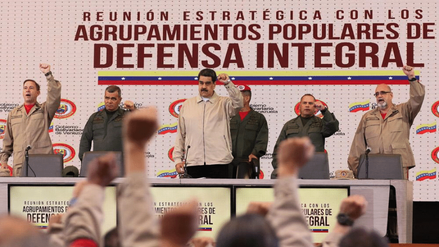 Declaração foi feita logo depois de o presidente venezuelano participar de um evento do governo na sede da Academia Militar - Reprodução/Twitter