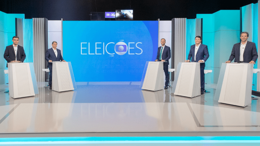 27.set.22 - Debate ao governo de São Paulo na TV Globo - Fabio Rocha/Globo