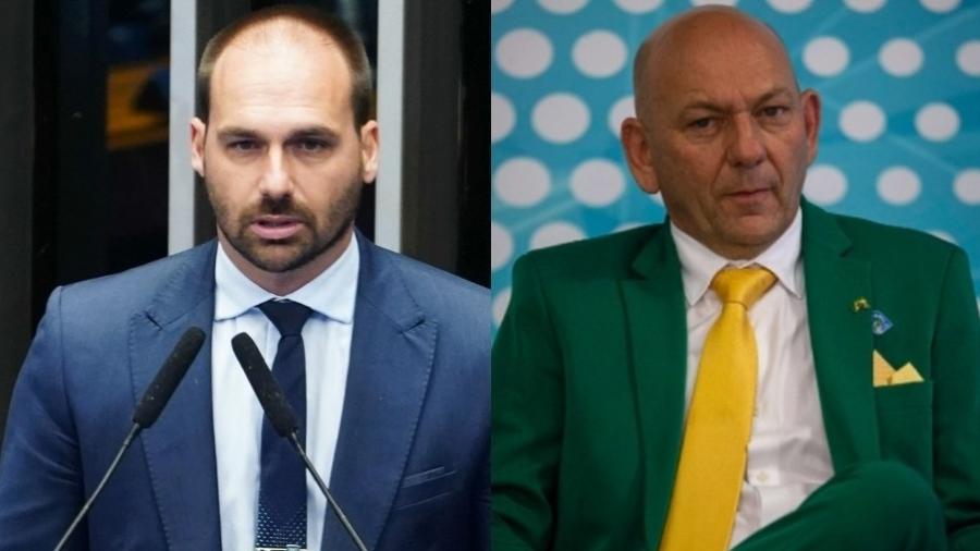 Eduardo Bolsonaro (PL-SP) e Luciano Hang foram condenados a apagar posts considerados discriminatórios contra trabalhadoras mulheres - Câmara dos Deputados/Daniel Marenco