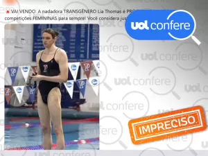 Nadadora trans Lia Thomas não foi banida, mas está fora de provas de elite