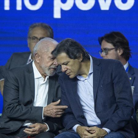 O Presidente Lula e o Ministro Fernando Haddad (18/10/2024)