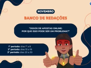 Banco de Redações aborda jogos de apostas online como tema