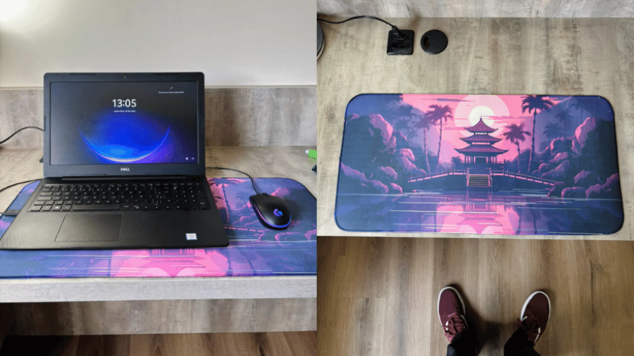 Este mousepad gamer está disponível em diferentes estampas